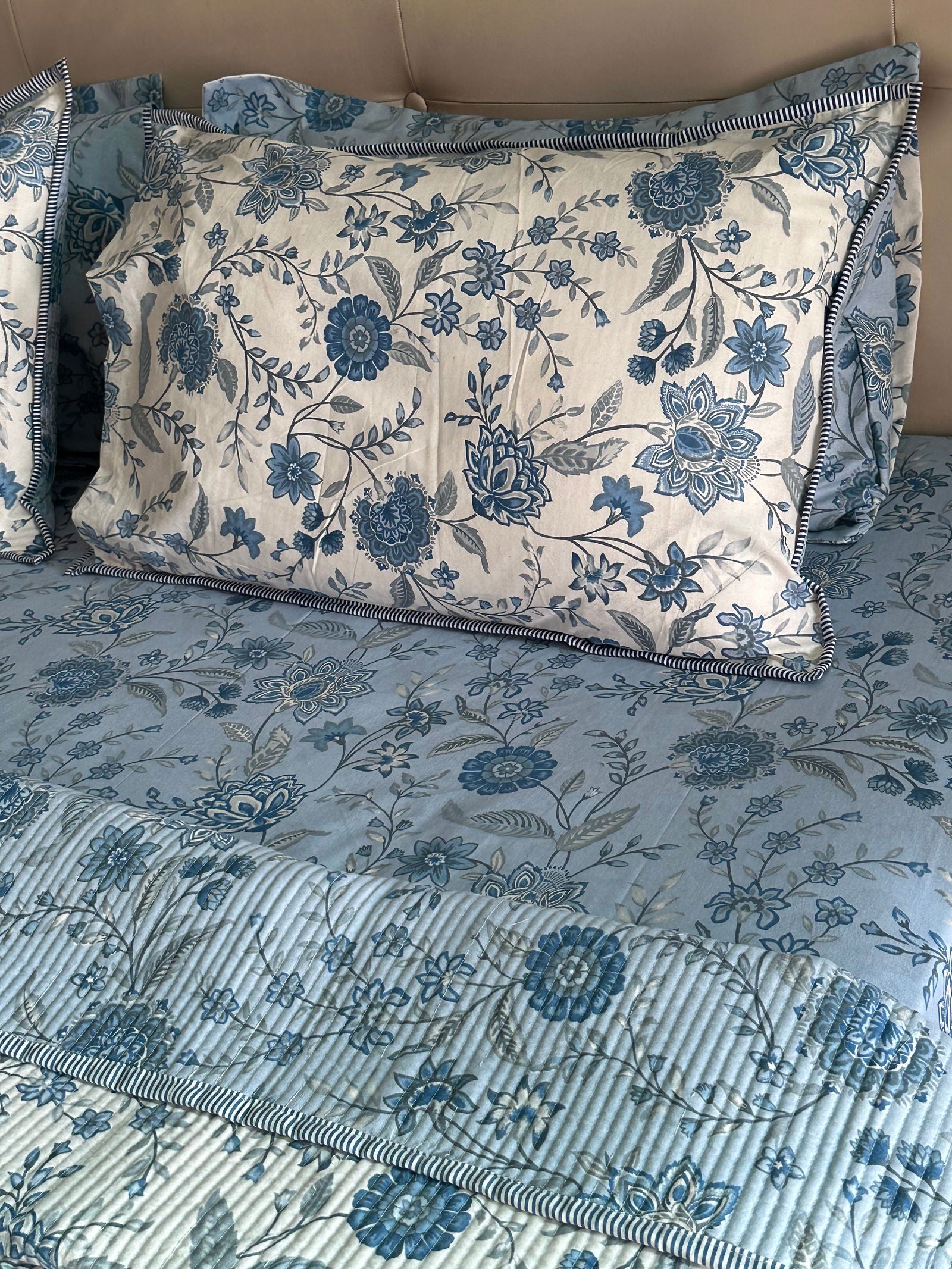 Blue Floral Bedding Set - Cool Threadz